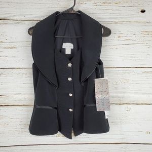 NWT Betsy & Adam Tuxedo Style Vest